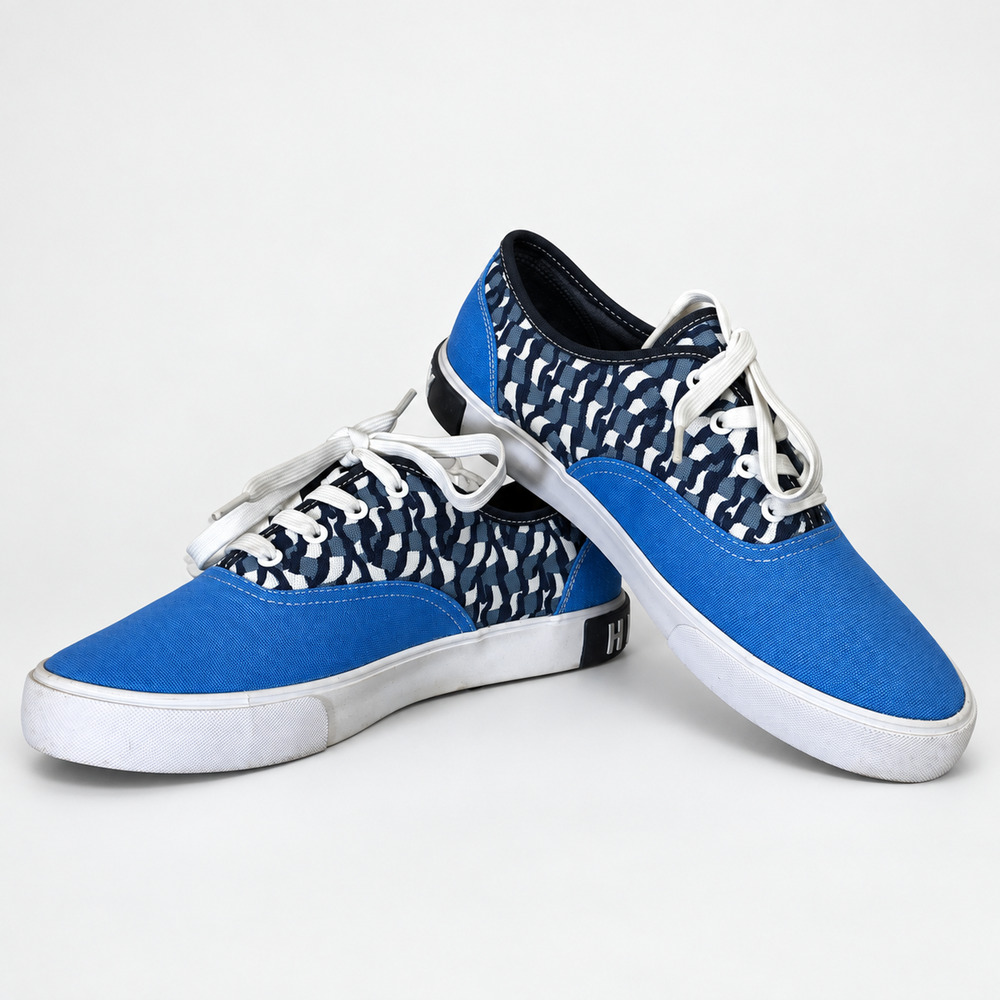 Tommy Hilfiger Ralem Men's 10.5 Blue Canvas Sneakers New with Defects